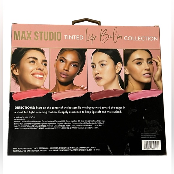 MAX Studio 4 piece Tinted Lip Balm Collection Set! NIB AND GIFT READY🔥 - Picture 6 of 8